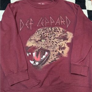 Def Leppard Burgundy Sweatshirt